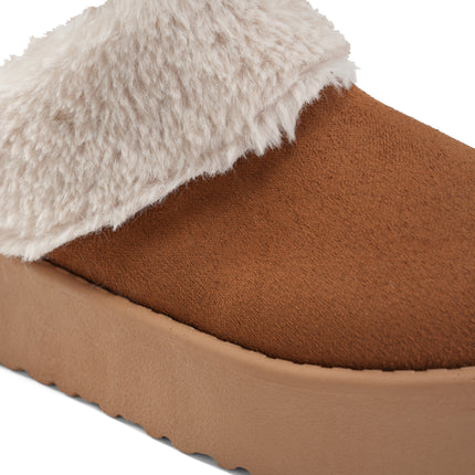 Faux Fur Mules That Keep You Stylish and Warm - Brown