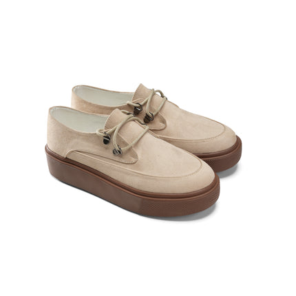 Suede Loafer for Effortless Style - Beige