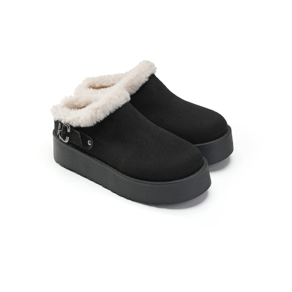 Textured Clogs with a Sophisticated Edge - Black