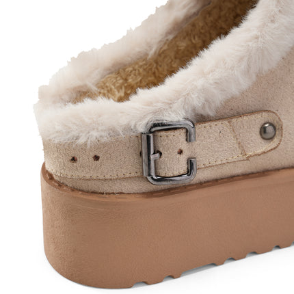 Textured Clogs with a Sophisticated Edge - Beige