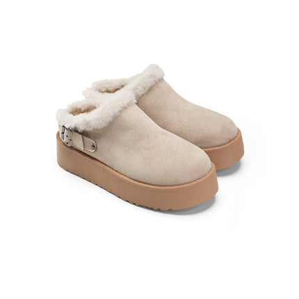 Textured Clogs with a Sophisticated Edge - Beige