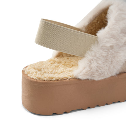 Cozy Slip-On Mules for Chic Winter Vibes - Beige