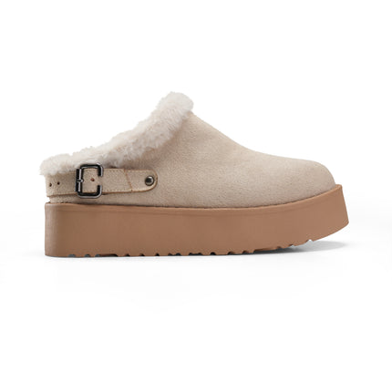 Textured Clogs with a Sophisticated Edge - Beige