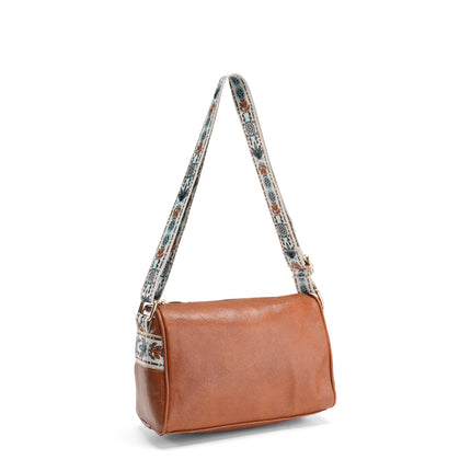 Boho-Inspired Shoulder Bag - Camel