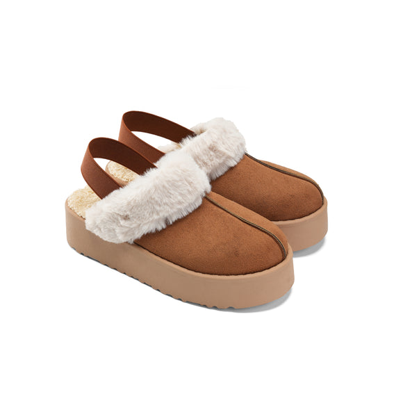 Cozy Slip-On Mules for Chic Winter Vibes - Camel