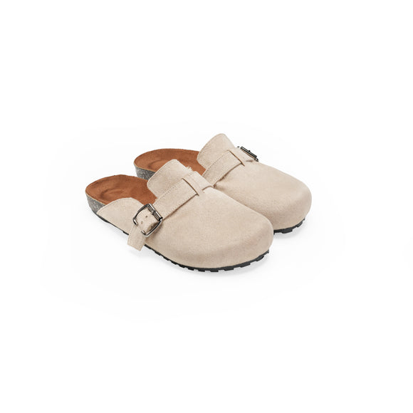 Elegant Buckle Loafers for Office and Outings - Beige