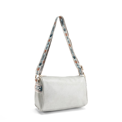 Boho-Inspired Shoulder Bag - Gray