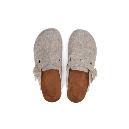 Furry Buckle Flats for Ultimate Comfort and Style - Beige