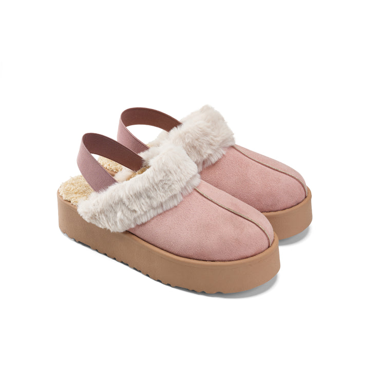 Cozy Slip-On Mules for Chic Winter Vibes - Pink