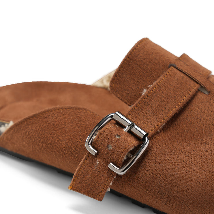 Elegant Buckle Loafers for Office and Outings - Brown