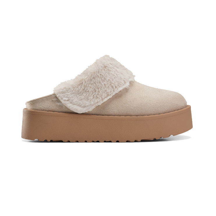 Faux Fur Mules That Keep You Stylish and Warm - Beige