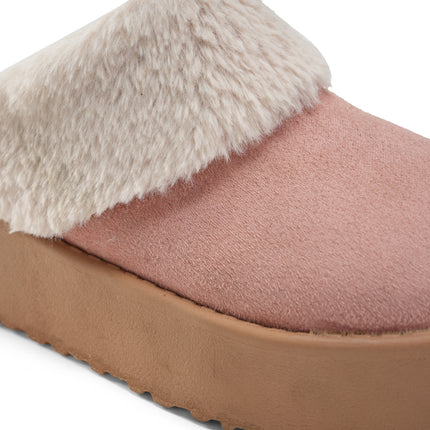 Faux Fur Mules That Keep You Stylish and Warm - Pink