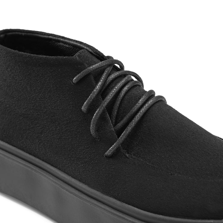 Casual Suede Shoes with a Modern Twist - Black