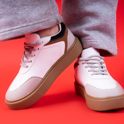 Quoca | Lace Up Sneakers - Beige