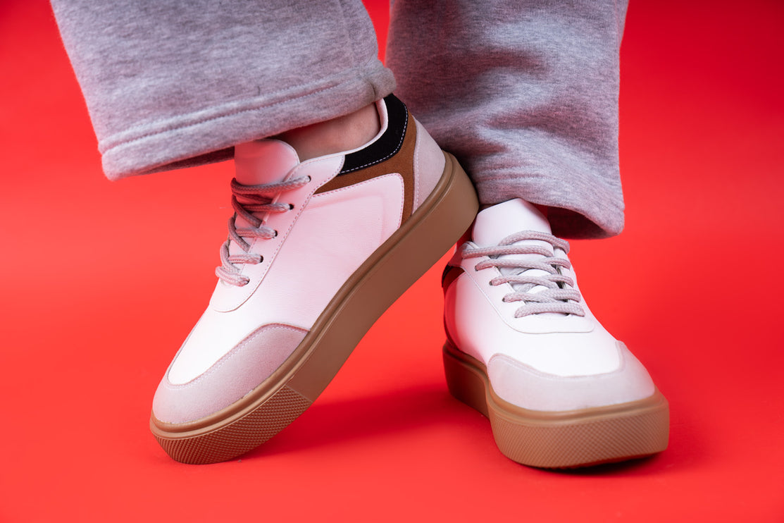 Quoca | Lace Up Sneakers - Beige