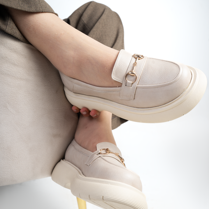 Urban Bliss Slip Loafers | Beige