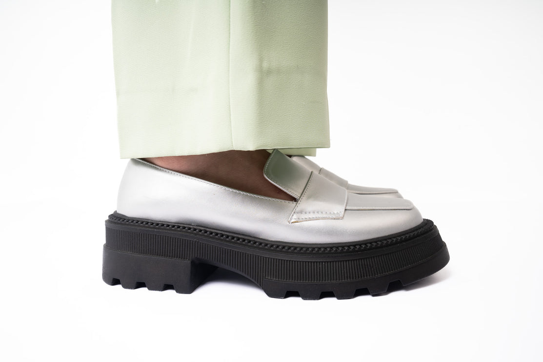 Aurora Slip Loafers | Silver