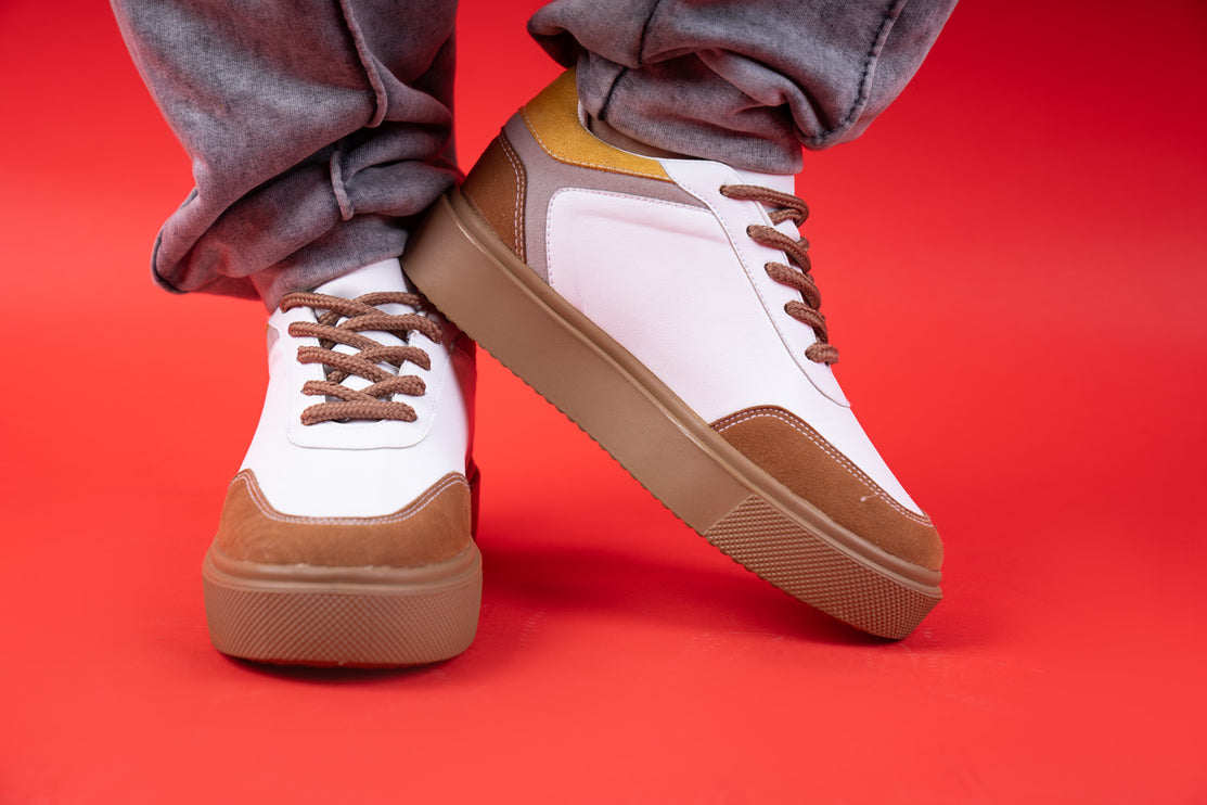 Quoca | Lace Up Sneakers - Camel