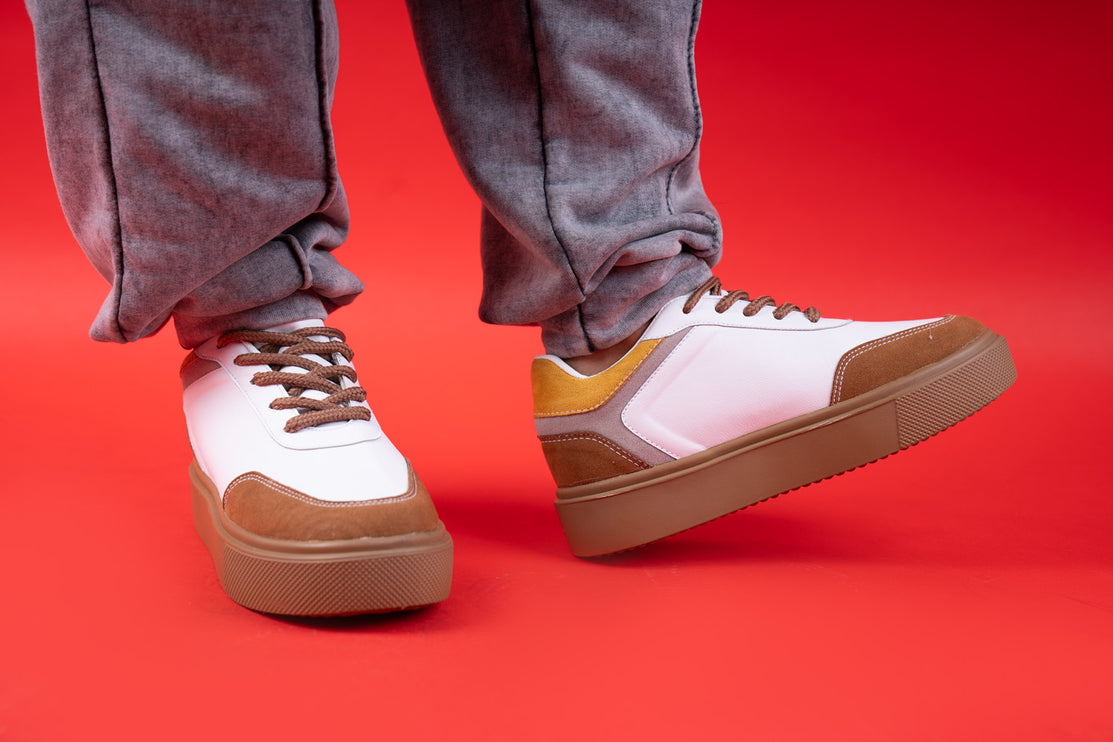 Quoca | Lace Up Sneakers - Camel