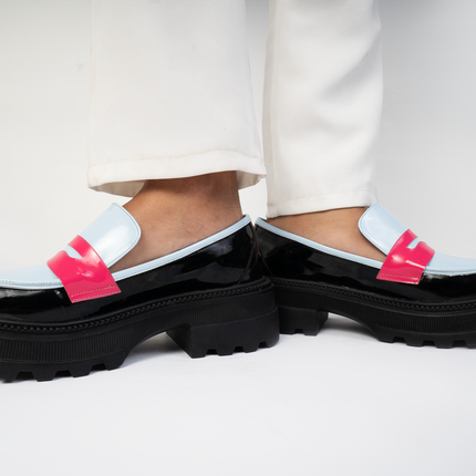 Skyline Slip Loafers | Baby Blue