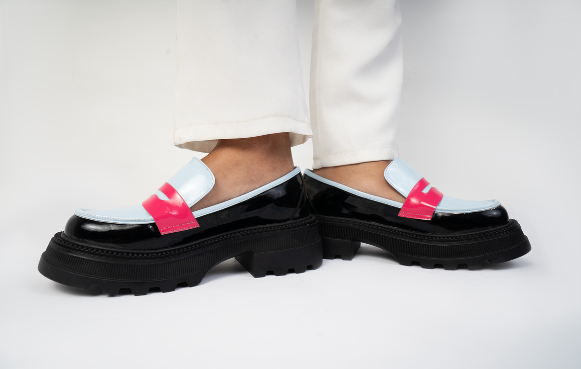 Skyline Slip Loafers | Baby Blue