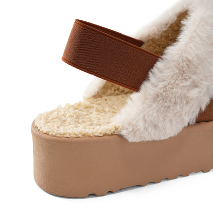 Cozy Slip-On Mules for Chic Winter Vibes - Camel