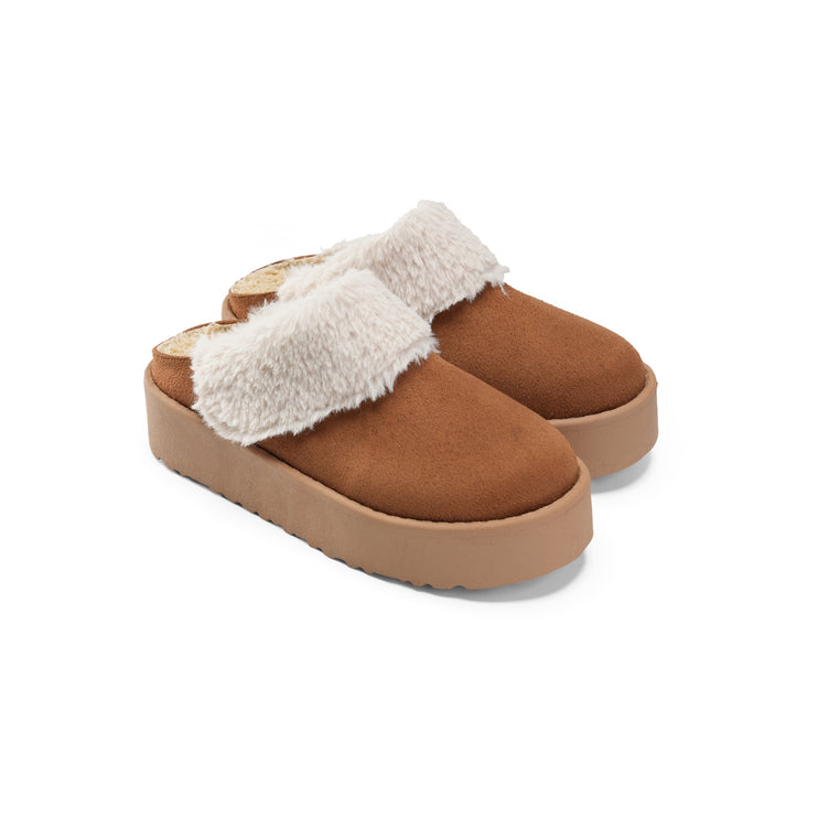 Faux Fur Mules That Keep You Stylish and Warm - Brown