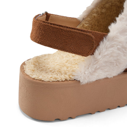 Suede Platform Clogs for Effortless Style - Brown