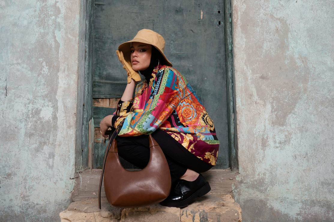 Chicac | Faux Leather Hobo Bag - Camel