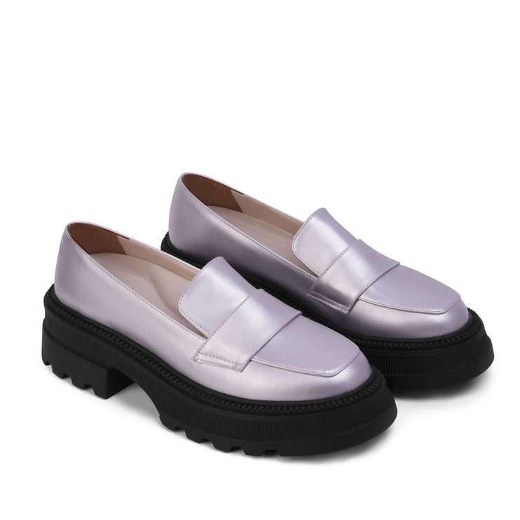 Aurora Slip Loafers | Silver