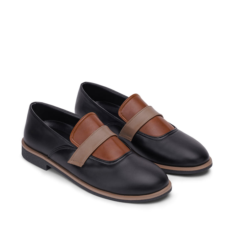 Savannah Stroll Flats | Black-Camel