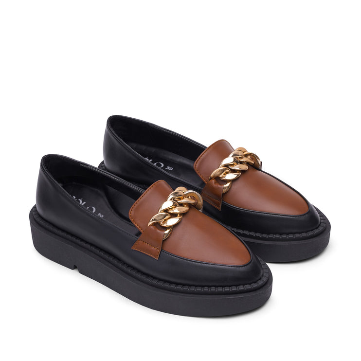 Mosaic Step Flats | Black-Camel