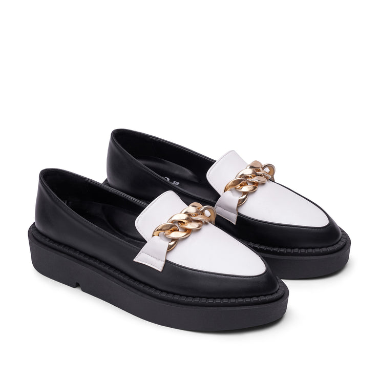 Mosaic Step Flats | Black-White