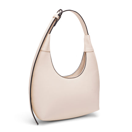 Chicac | Faux Leather Hobo Bag - Beige