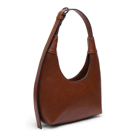 Chicac | Faux Leather Hobo Bag - Camel