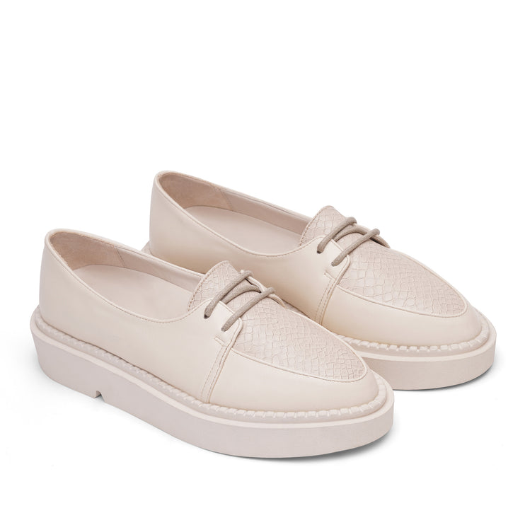 Serene Lace Loafers | Beige