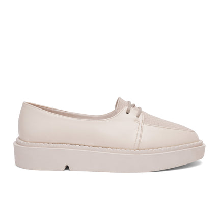 Serene Lace Loafers | Beige