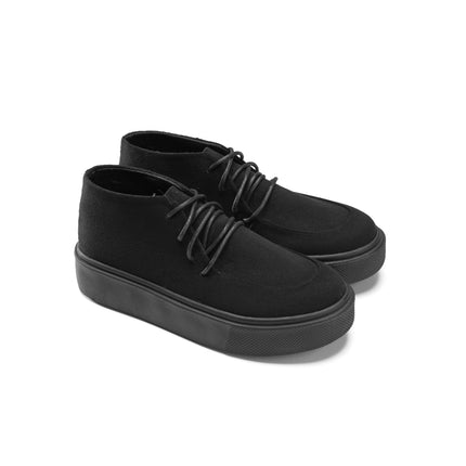 Casual Suede Shoes with a Modern Twist - Black