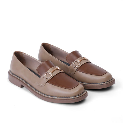 Exell | Premium Flat Shoes - Cafe & Camel