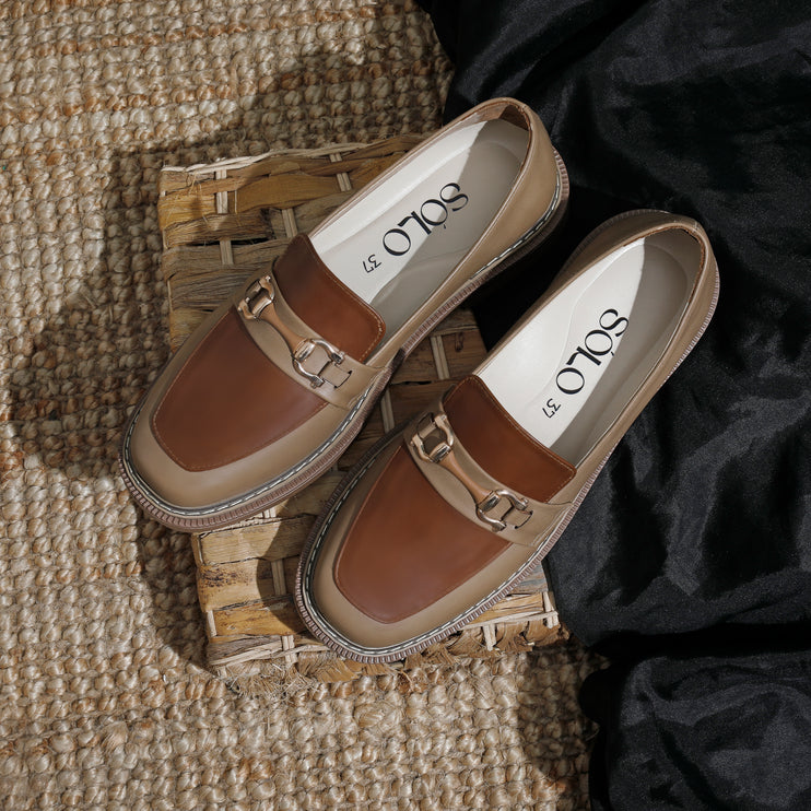 Exell | Premium Flat Shoes - Cafe & Camel