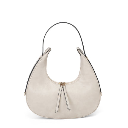 Semic | Faux Leather Hand / Cross Bag - Beige